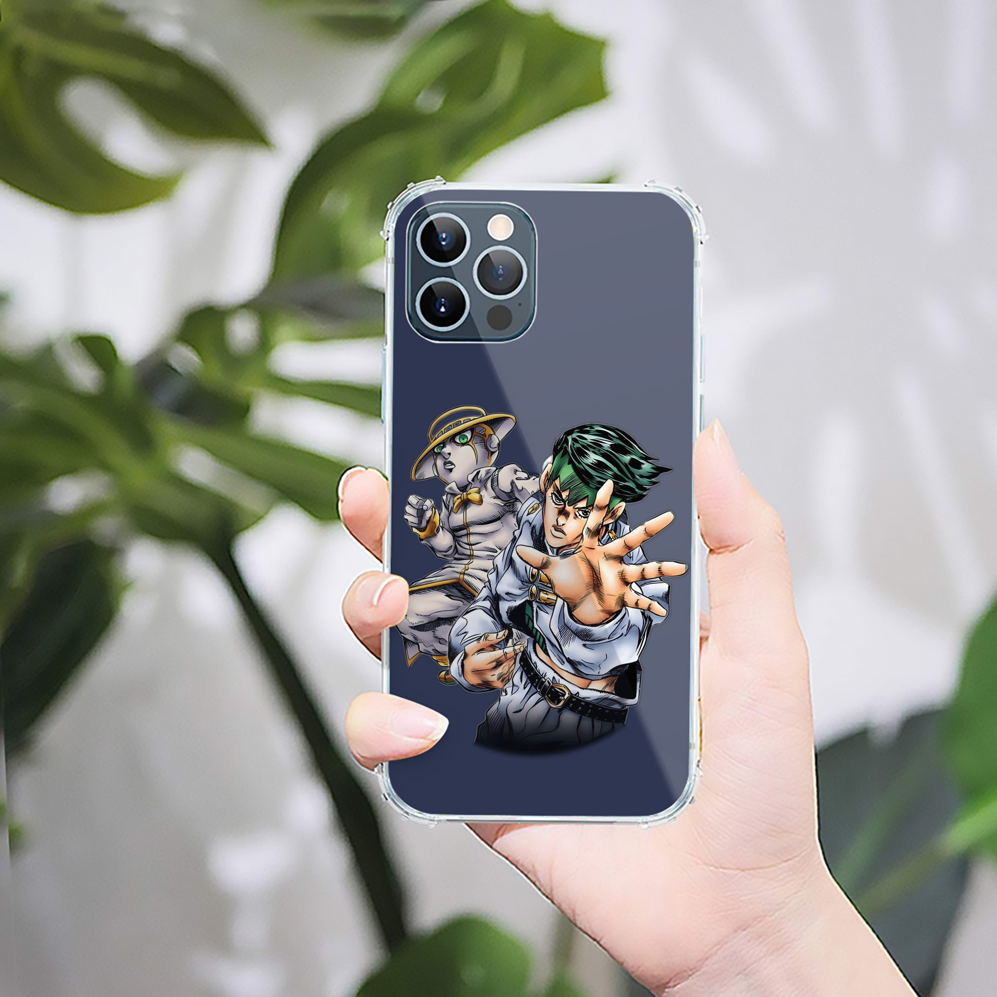 （画像用） ジョジョの奇妙な冒険 岸辺 露伴（きしべ ろはん） JoJo's Bizarre Adventure Rohan Kishibe 【iPhone 12シリーズ対応】透明スマホケース（クリアソフトケース）